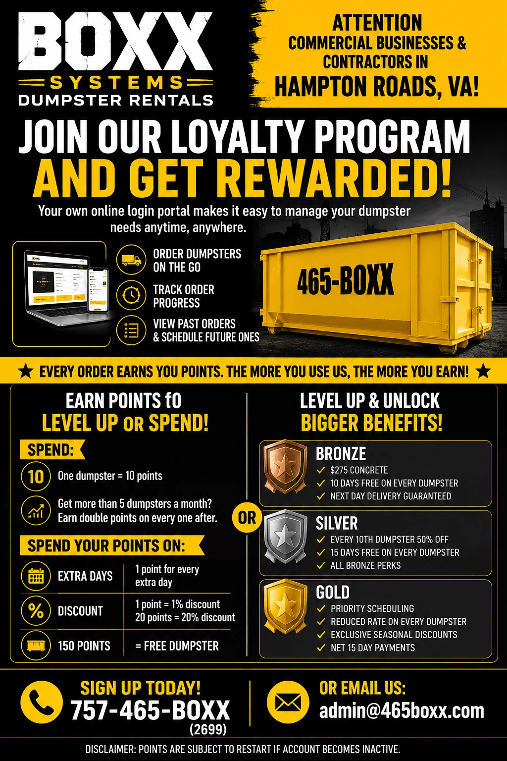Dumpster Rental Services | Hampton Roads, VA – BOXX Systems